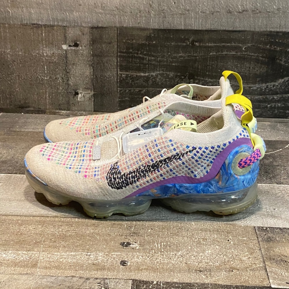 Nike Air VaporMax 2020 Flyknit Pure Platinum Multi Color CJ6741-001 Women Size 9 - Picture 5 of 11
